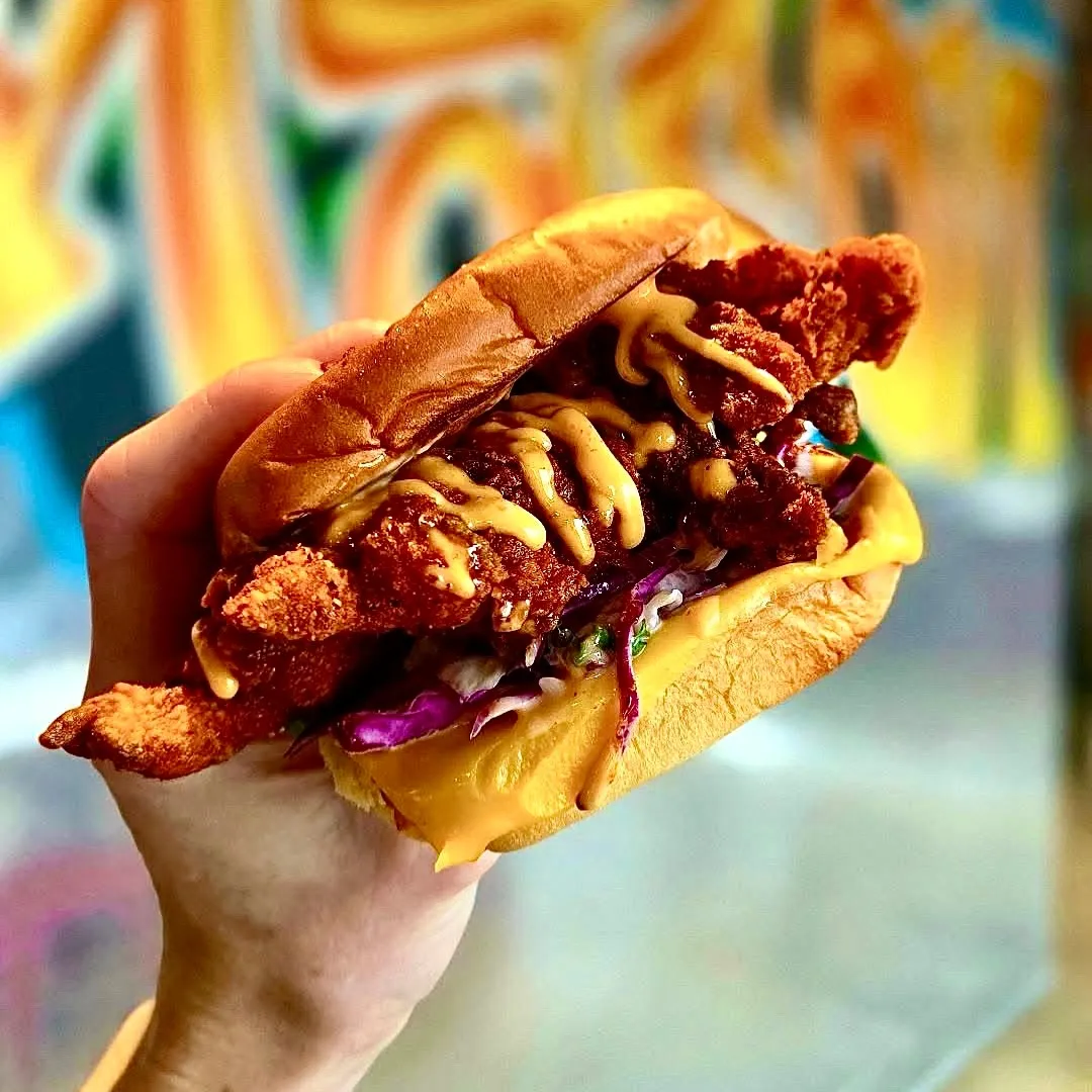 Hot chicken meal with fries